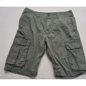 Gap Khaki‎ "Lived in Shorts" men's olive green cargo shorts sz. 36 100% Cotton